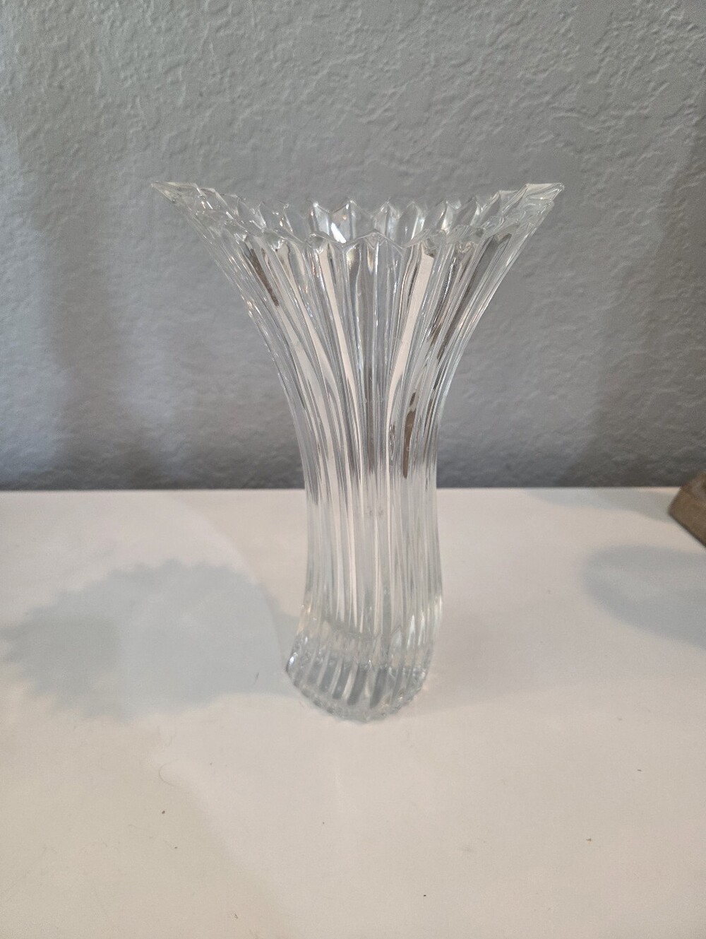 Mikasa Clear Glass Fluted Vase - Elegant Home Accent